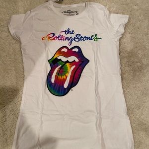 Tie dye rolling stones shirt